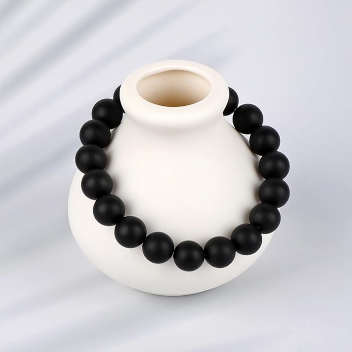 LPBeads Handmade Natural Gemstone Stretch Elastic Bracelet Healing Crystal Round Stone Beads Jewelry Gifts for Women Men