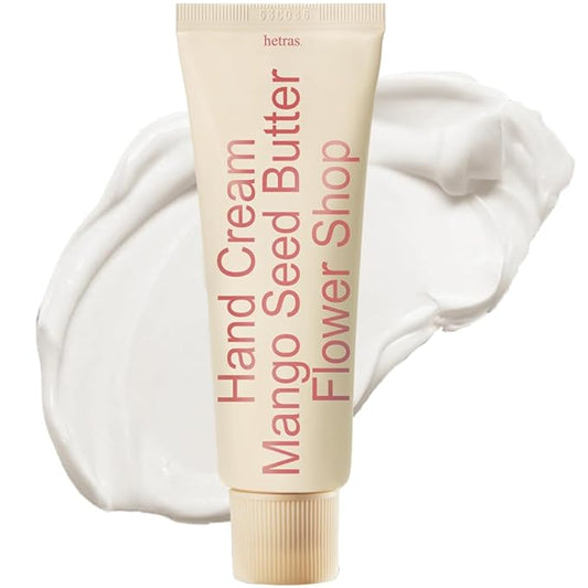 hetras. Perfume Hand Cream | Flower Shop - Fresh Grass and Flowers Scent | Korean Subtle Perfumed Hand Moisturizer with Mango Seed & Shea Butter | Hydrates, Nourishes & Softens Very Dry Skin, 1.69oz.