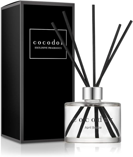 COCODOR Signature Reed Diffuser Set/April Breeze / 6.7oz /1 Pack/Home Fragrance Diffuser, Oil Scent Diffuser for Bathroom Shelf Decor