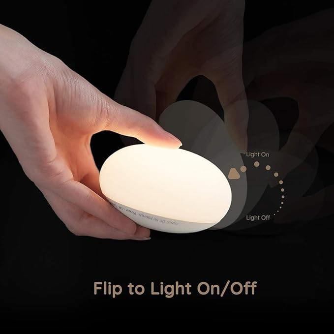 Anico Flip Night Light for Newborn Baby Nursery Feeding Diaper Changing Breastfeeding, Changes Feeds Silicone Soft Warm Nightlight, Touch Control Dimmer Portable Lamp, Registry List Shower Infant Mom