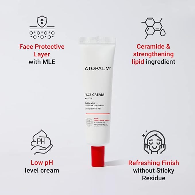 ATOPALM | Face Moisturizer Cream | Daily Hydrating Facial Moisturizer | Low pH Skin Barrier Cream with Vitamin E, Vitamin B5 for Sensitive Skin | Korean Skin Care Face Lotion | 1.1 fl oz (35ml)