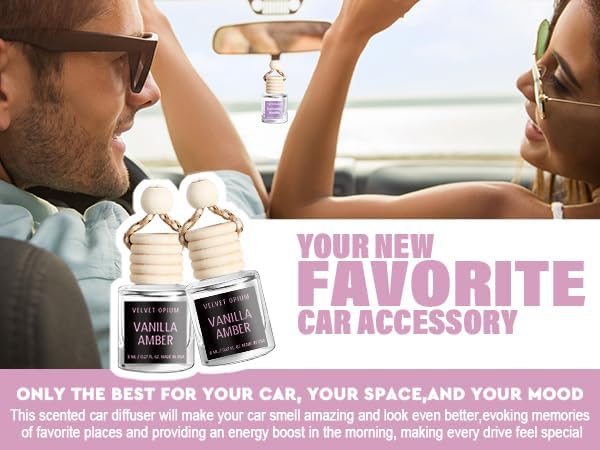 Car Air Freshener Hanging 2 Pack, Air Freshener Diffuser for Cars, Air Fresheners Diffuser oil For Car,Car Air Freshener For Women