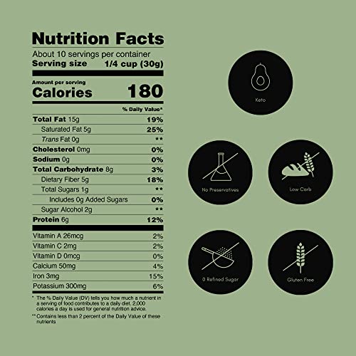 Keto Hana Coconut & Almond Original Butter Keto Granola - Keto Diet - Dairy Free - No Refined Sugars - Grain Free Granola - 1g Net Carbs Keto Cereal - Healthy Granola Cereal - 11oz