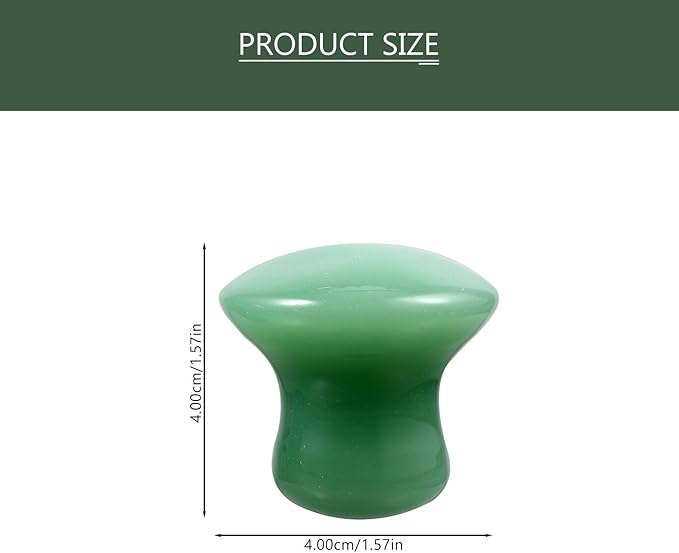2Pcs Mushroom Head Massage Stone Natural guasha Stone for face Rolling Board Skin Scraping Massage face Sculpting Tool guasha for face spa Jade Plate Aventurine Jade Cosmetic