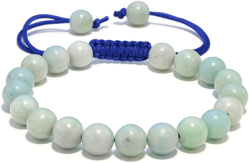 Energy Protection Crystal Handmade Adjustable Bead Bracelet Perfect for Men, Women’s Gift - Gemstone Healing Stretch Bracelet Pulsera Para Hombre Mujer Stocking Stuffer