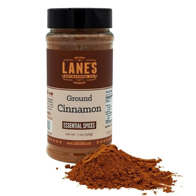 Lane's Ground Cinnamon Seasoning Spice, All-Natural Ground Cinnamon Powder for Coffee, Tea, Culinary Use, and More. Made in USA, 7 oz (198g)
