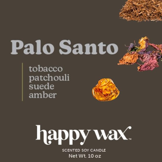 Happy Wax Palo Santo Scented Bear Wax Melts - Natural Strong Scented Woodsy Wax Melts Infused w/Essential Oils - Non Toxic Wax Melt & Pet Safe Wax Melts - (8 oz Pouch)