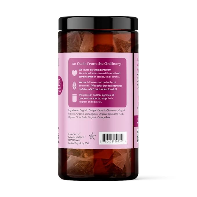 Paromi Wellness With Me Organic Herbal Tea, Signature Jar, 15 Count