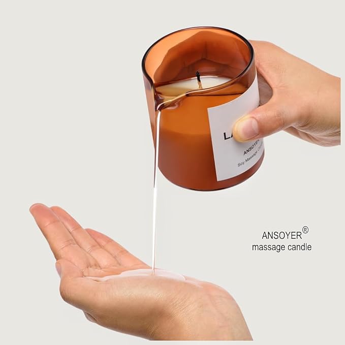 Massage Oil Candle| Massage Oil for Massage Therapy| Massage Lotion Candle| 8 OZ| Amazing Gift for Men or Women (Chamomile)