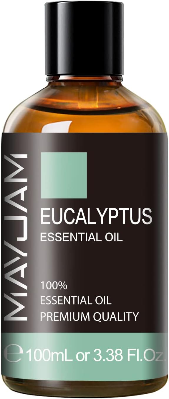 Eucalyptus Essential Oil, MAYJAM 3.38fl.oz Large Bottle Pure Essential Oils, Perfect for Living Room Bedroom Office Car Use