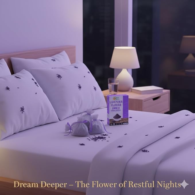 Herbs Botanica Dried Lavender Flower Buds - Edible for Herbal Tea, Aromatic Bliss for Wellness. Pure, Natural and Calming Perfect for Aromatherapy and Crafts 3.5 oz