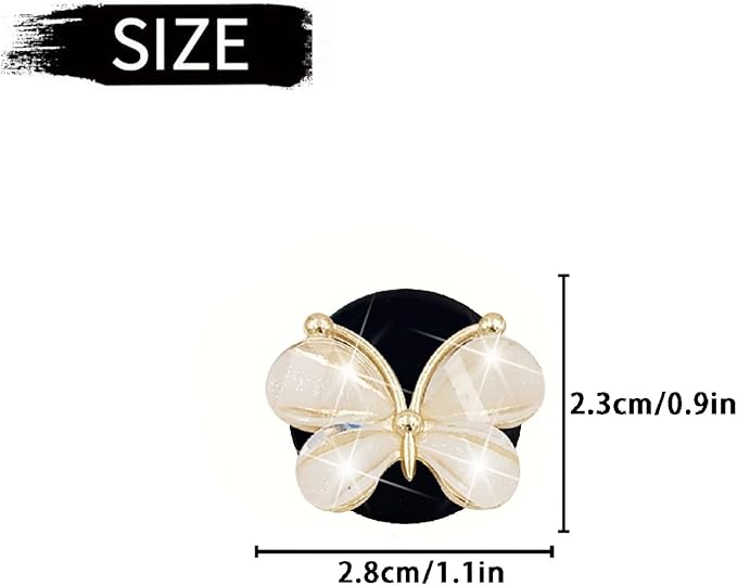 3 Pcs Butterfly Air Vent Clips,Car Air Fresheners Vent Clips Long Lasting Car Diffuser Interior Decor Charm Car Decoration Cute Accessories for Women Girls,Automotive Air Fresheners (White, 1)