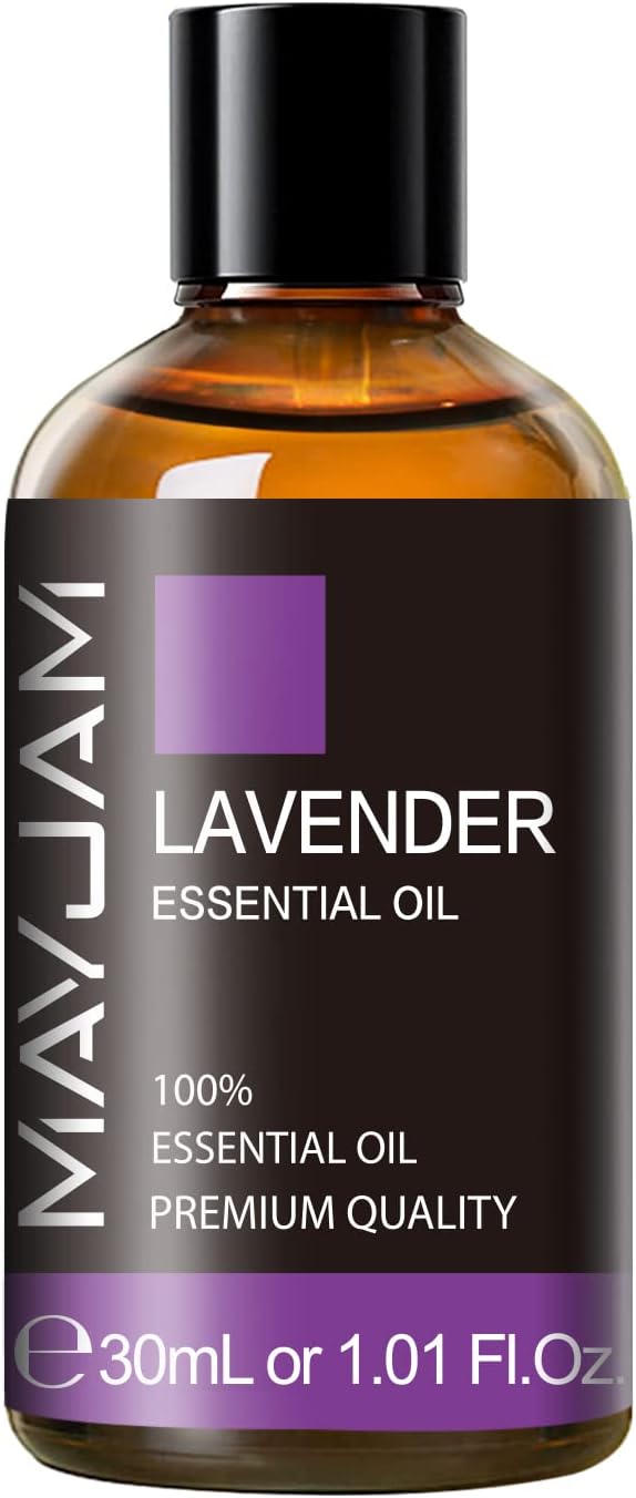 Lavender Essential Oil 30ML/ 1.01FL.OZ, MAYJAM Pure Aromatherapy Lavender Oil for Massage, Diffuser, Soap Making, Long Lasting Scents