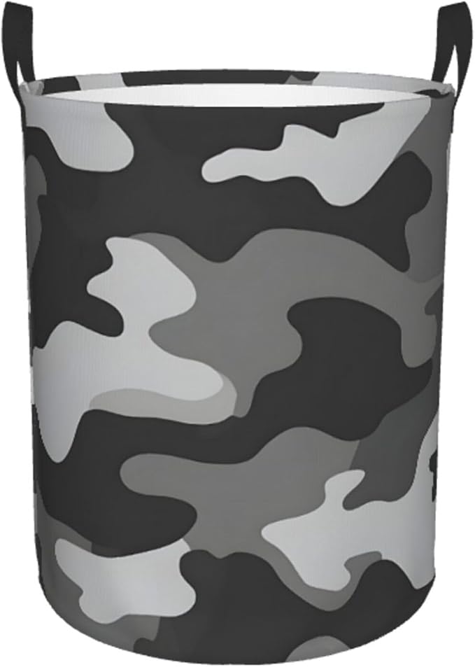 Laundry Basket Simpel Camouflage Collapsible Large Capacity,63L Dirty Clothes Basket Durable Lightweight Hamper With Handles Ideal For Clothes,Toys Home Organization size19.6"L x 15.7"W