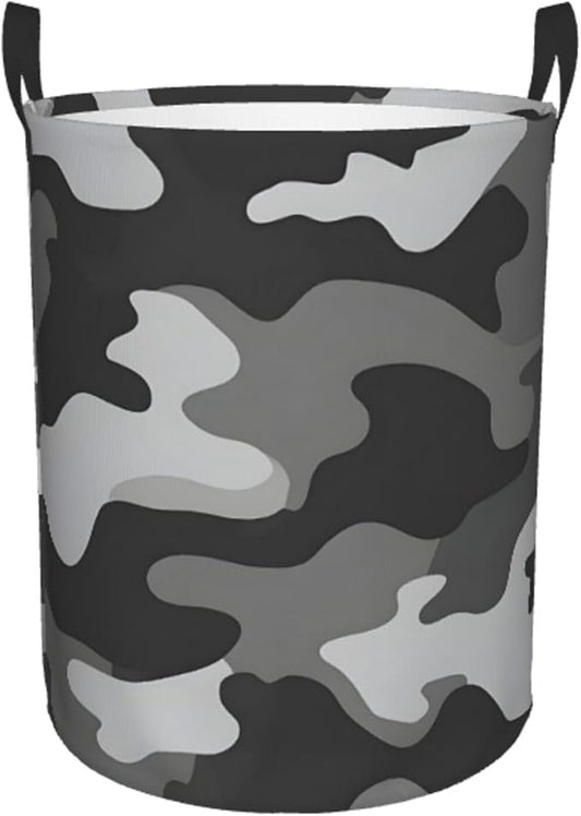 Laundry Basket Simpel Camouflage Collapsible Large Capacity,63L Dirty Clothes Basket Durable Lightweight Hamper With Handles Ideal For Clothes,Toys Home Organization size19.6"L x 15.7"W
