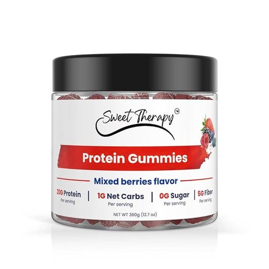 120 Sugar Free Protein Gummies with 20g per serving & High Fiber | High Protein Snacks| Healthy Snacks for Adults| Plant Based | Fiber Gummies for Adults| Low carb 1g Net Carb, Stevia, Natural Flavor.