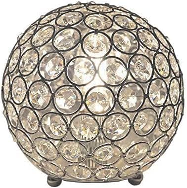 Crystal Table Lamp,Decorative Bedside Crystal Lamp,Nightstand lamp, Bedroom lamp for bedstand,Bedroom,Living Room,Guest Room,Silver