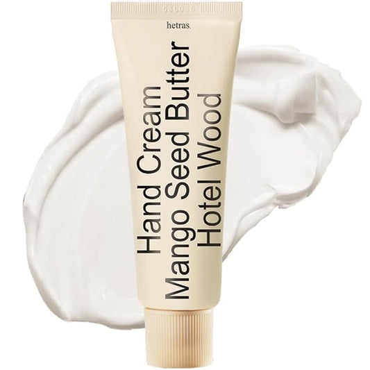 hetras. Perfume Hand Cream | Hotel Wood - Forest and Woody Scent | Korean Subtle Perfumed Hand Moisturizer with Mango Seed & Shea Butter | Hydrates, Nourishes & Softens Very Dry Skin, 1.69oz.