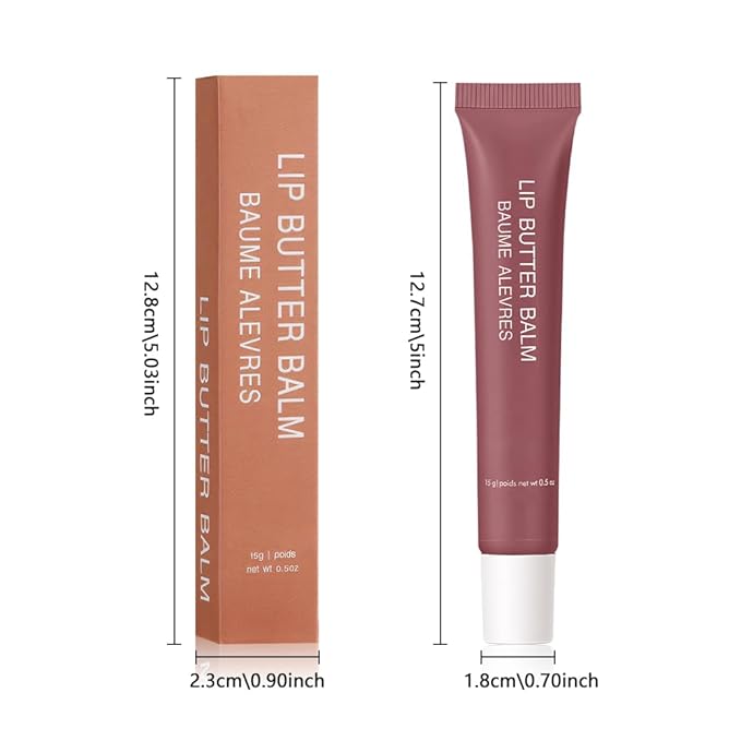 1Pcs Tinted Lip Balm Serum Makeup, Squeeze Hydrating Tint Lips Balms Serum Cosmetic, Women Care Glossy Nourishing Plumping Lip Stain Gloss Lipstick, Suitable for dry lips, Long-Lasting Color 07