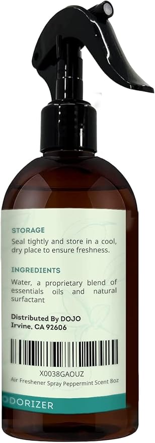 Kate Naturals Peppermint Air Freshener Spray for Room & Car with Natural Mint. Odor Eliminator Peppermint Spray for Bathroom & Linen (8 fl oz, Pet Safe, Non Toxic)