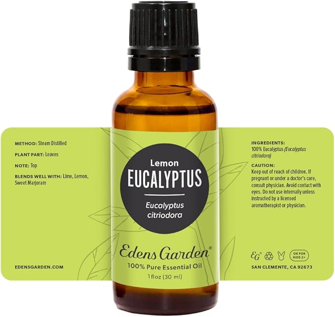 Lemon Eucalyptus 100% Pure Therapeutic Grade Essential Oil - 30 ml
