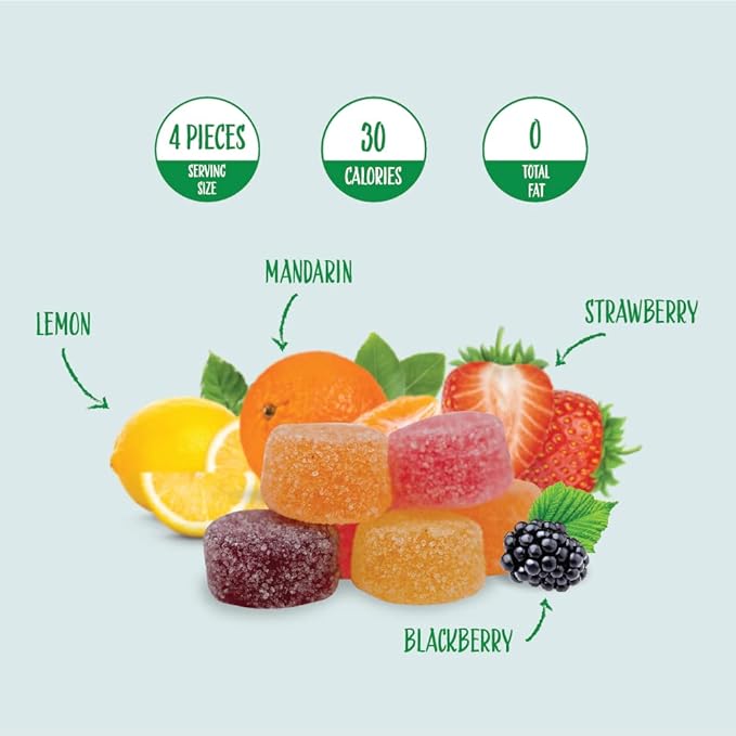 Bonelle Sugar Free Fruit Jelly Candy | 1 Pound Bag | Individually Wrapped Sugar Free Candy | Naturally Flavored Dye Free Candies | Assorted Flavors Italian Jellies