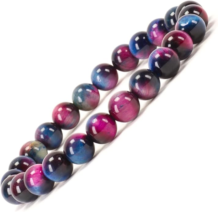 Cherry Tree Collection - Small, Medium, Large Sizes - Gemstone Beaded Bracelets For Women and Men - 8mm Round Beads