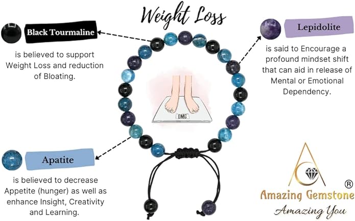 Natural Healing Crystal Bracelet for Women - Mens Bracelet Energy Balancing Gemstones Set - Adjustable Stone Bead Bracelet for Men and Women - Chakra Crystal Therapy Accessory, Meditation