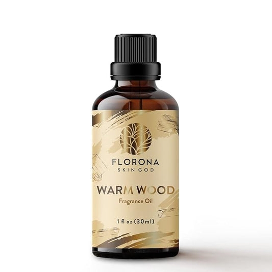 Florona Warm Wood Premium Quality Fragrance Oil - 1 fl oz for Soap Making, Candle Making, Diffuser Aromatherapy