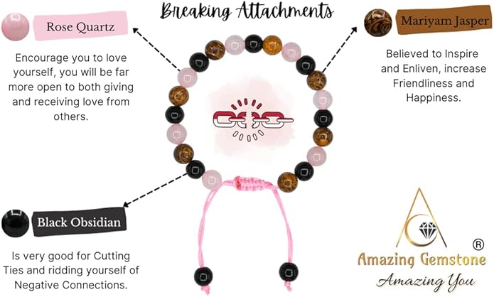 Natural Healing Crystal Bracelet for Women - Mens Bracelet Energy Balancing Gemstones Set - Adjustable Stone Bead Bracelet for Men and Women - Chakra Crystal Therapy Accessory, Meditation