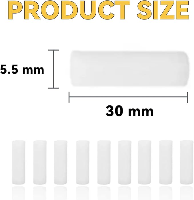 3 Packs of Plant-Based Crisp Mint Flavor Cores | 5.5mm x 30mm | Break Habits Naturally | Fits Standard Necklace Diffusers | 9 Total Cores