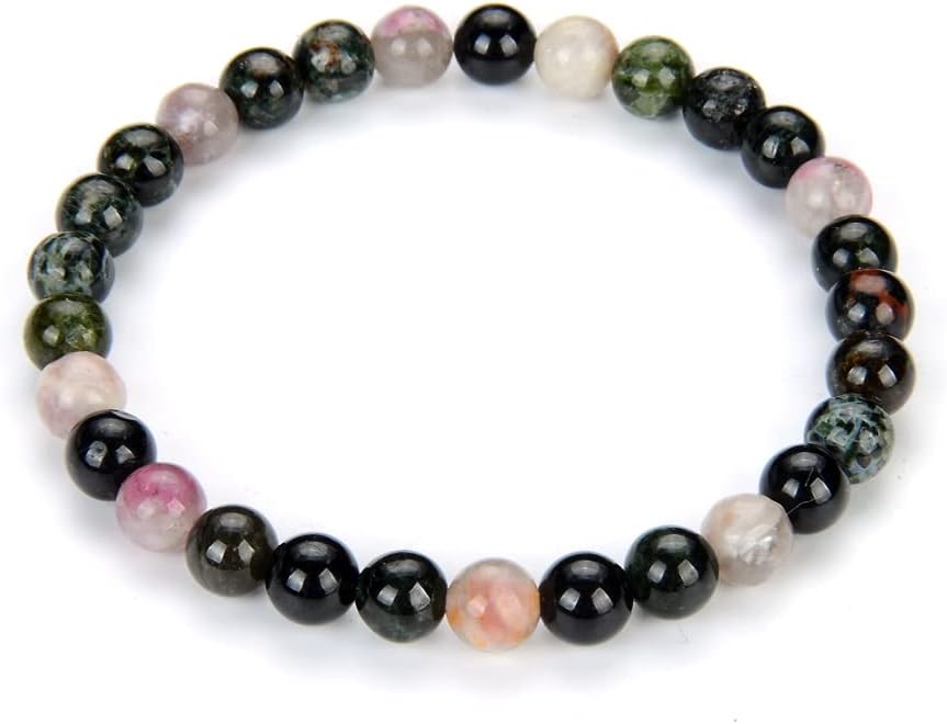 Adabele 1pc Natural Stretch Gemstone Bracelet 6mm (0.24 Inch) Bead 7" 7.5" 8 inch Healing Crystal Quartz Energy Chakra Jewelry Women Birthday Gift