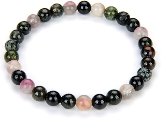 Adabele 1pc Natural Stretch Gemstone Bracelet 6mm (0.24 Inch) Bead 7" 7.5" 8 inch Healing Crystal Quartz Energy Chakra Jewelry Women Birthday Gift