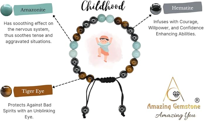 Natural Healing Crystal Bracelet for Women - Mens Bracelet Energy Balancing Gemstones Set - Adjustable Stone Bead Bracelet for Men and Women - Chakra Crystal Therapy Accessory, Meditation