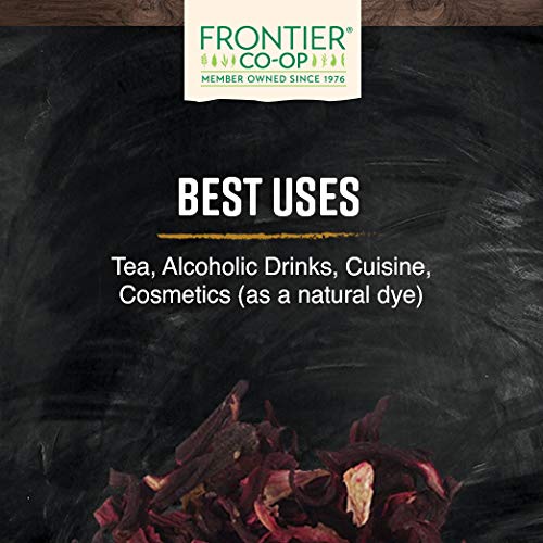 Frontier Co-op Hibiscus Flowers, Cut & Sifted, Kosher | 1 lb. Bulk Bag | Hibiscus sabdariffa L.