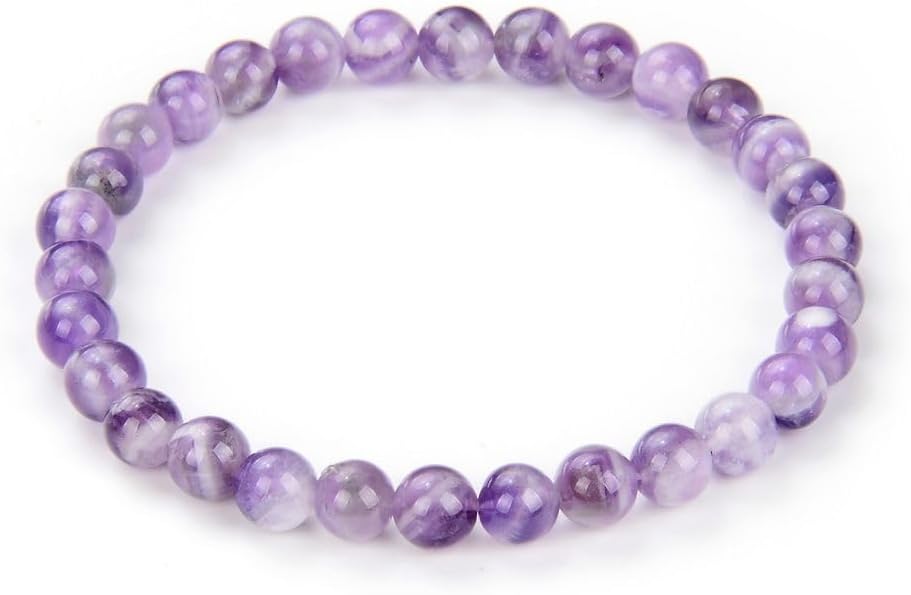 Adabele 1pc Natural Stretch Gemstone Bracelet 6mm (0.24 Inch) Bead 7" 7.5" 8 inch Healing Crystal Quartz Energy Chakra Jewelry Women Birthday Gift