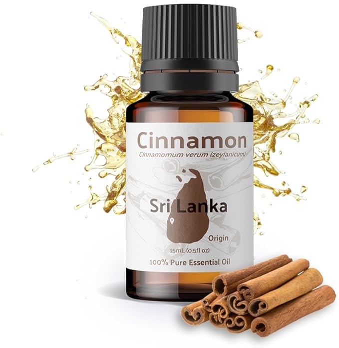 Cinnamon Essential Oil - Direct from Sri Lankan Essential Oils - 100% Pure - Natural Aceite de Canela for Aromatherapy & Wellness - Premium Grade (15ml)