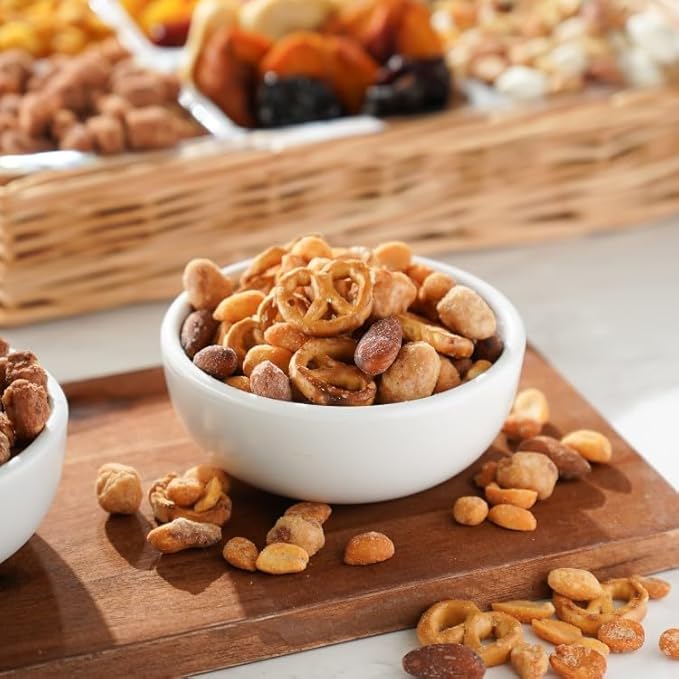 Broadway Basketeers Sympathy Nuts Gift Basket Gourmet Nut Box Assortment for Men And Women, Healthy Condolence Gift Tray for Bereavement