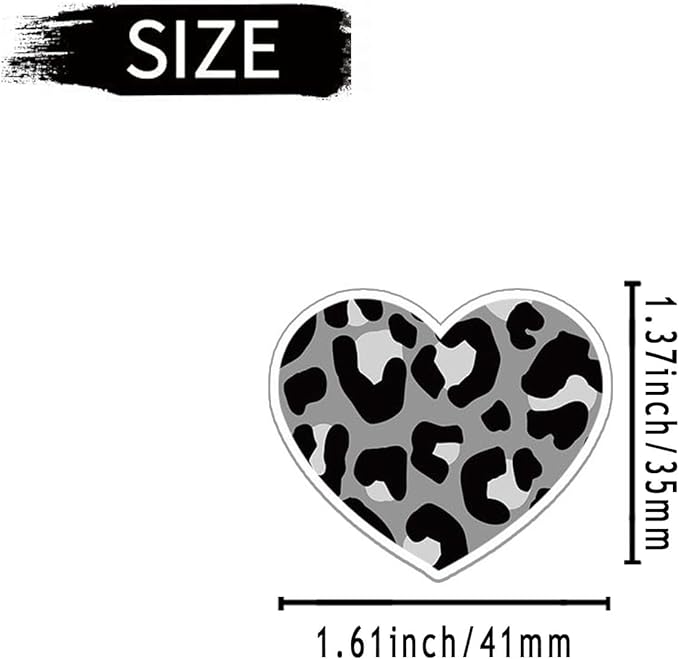 6 Pcs Heart Air Vent Clips, Cute Heart Cars Air Fresheners Vents Clips Funny Cars Diffuser Vent Clips Car Interior Decor Charm Cute Car Accessories Decoration for Women Automotive (Leopard Texture)