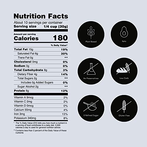 Keto Hana Wild Blueberry Keto Granola Keto Diet Vegan Grain Free Dairy Free Plant Based No Refined Sugars Gluten Free 2g Net Carbs Breakfast Cereal - 11oz