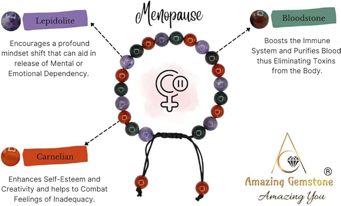 Natural Healing Crystal Bracelet for Women - Mens Bracelet Energy Balancing Gemstones Set - Adjustable Stone Bead Bracelet for Men and Women - Chakra Crystal Therapy Accessory, Meditation