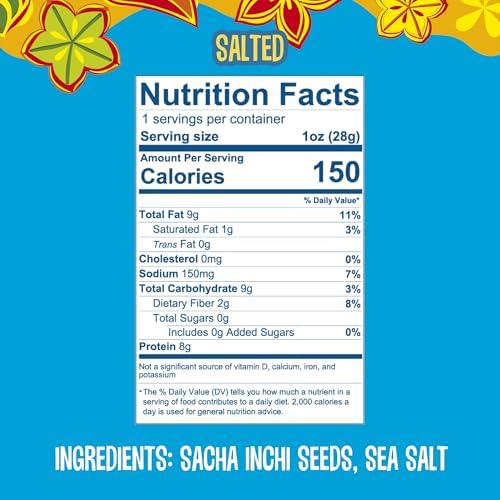 Brass Roots Organic Incan Protein Seeds - Salted - 10 oz, High Protein, School Safe, Nut Free, High Omega 3, Supports Gut Health, Good Source of Fiber, Shark Tank (10 oz (Pack of 1), Salted)