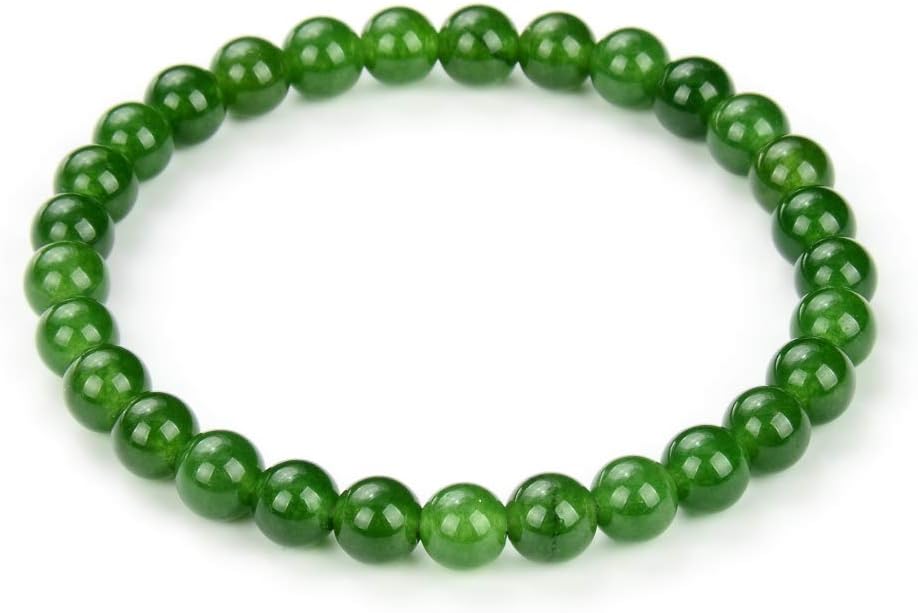 Adabele 1pc Natural Stretch Gemstone Bracelet 6mm (0.24 Inch) Bead 7" 7.5" 8 inch Healing Crystal Quartz Energy Chakra Jewelry Women Birthday Gift