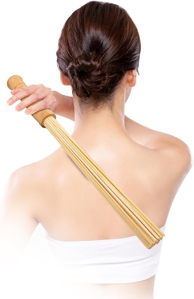 2PCS Bamboo Massage Sticks,Bamboo Therapy Massage Body Tool for Relax Muscles (2)