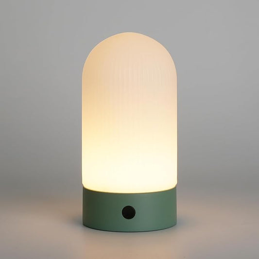 Battery Operated Shower Lamp Waterproof, Small Portable Cordless Table Lamp Rechargeable, Touch Dimmable Mood Light for Home/Patio/Dining/Outdoor (Green)