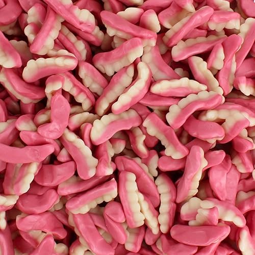 Fruity Edible Gummy Teeth - Fun Shaped Gummies - Halloween Candy Body Parts Gummy Teeth, by Queen City Candy Cave (2 Pound)