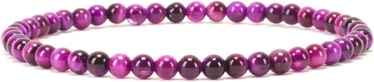 Cherry Tree Collection - Small, Medium, Large Sizes - Gemstone Beaded Bracelets For Women and Men - 4mm Round Beads