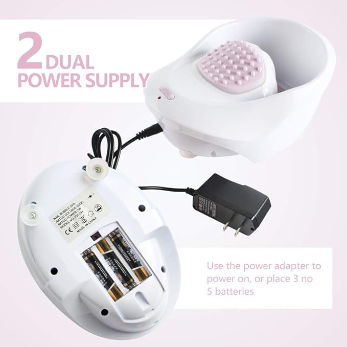 Electric Massage Nail Soaking Bowl, Manicure Hand Bowl Vibration Spa Massage Soak Soothing Relaxing Manicure Machine Soften Cuticles