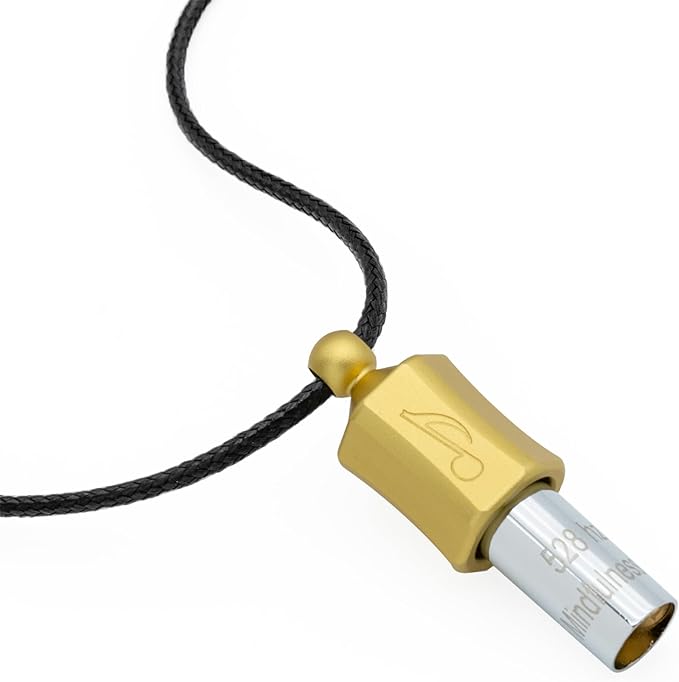 528 Hz Breathing Meditation Whistle Stress Relief Calm Meditation Whistle Frequency Sound Healing Device by Adjusting The Breathing for Anxiety Relief Gold