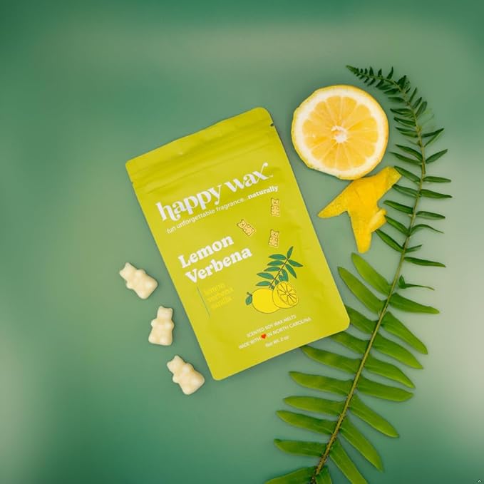 Happy Wax Fan Favorites Collection Scented Natural Soy Wax Melts – 6 Total Oz. of Scented Wax Melts, Collection Includes Lemon Verbena, Calming Lavender, and Vanilla Sandalwood